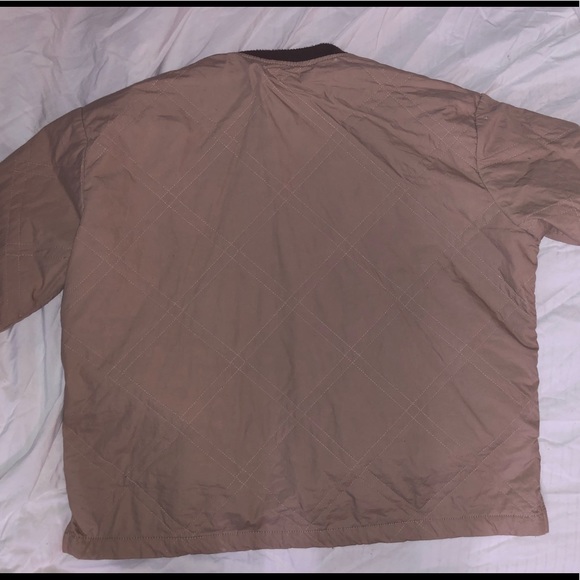 Free People brown/tan quilted bomber jacket - Picture 6 of 6